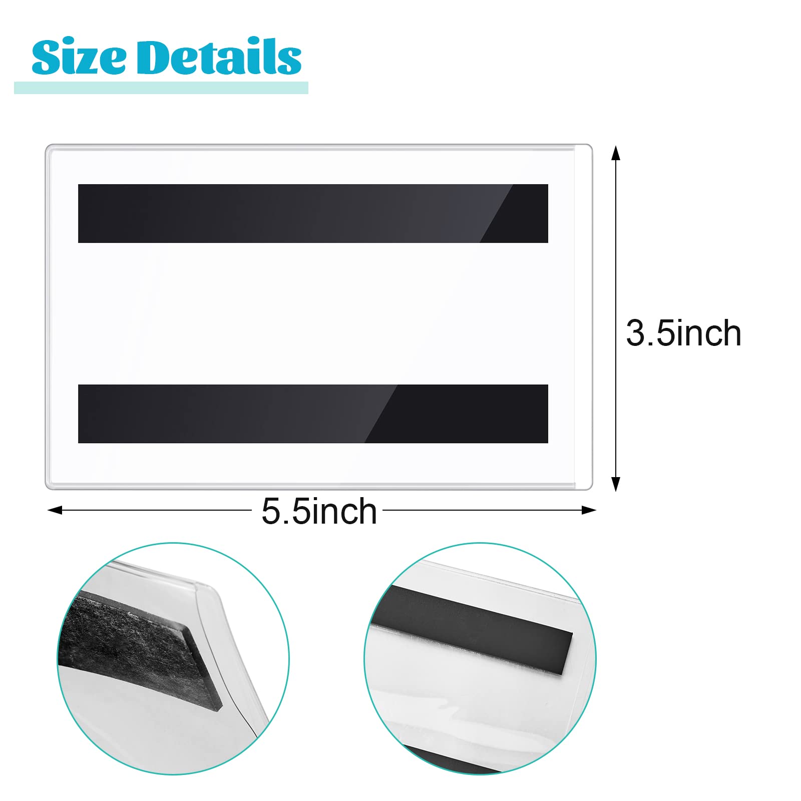 Amazon.com : Ctosree 50 Pcs Magnetic Label Holder 5.5 x 3.5 Inches